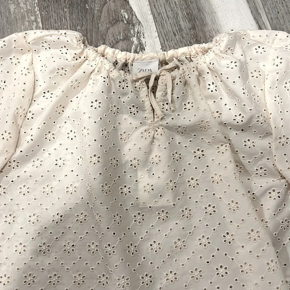 Zara Blouse With Swiss Embroidery